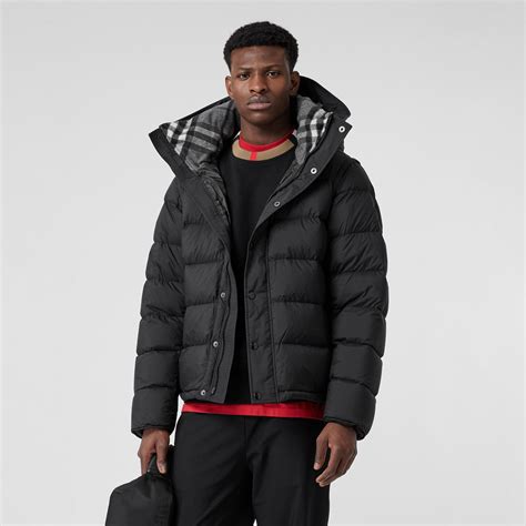 mens burberry puffer vest|burberry detachable hood puffer coat.